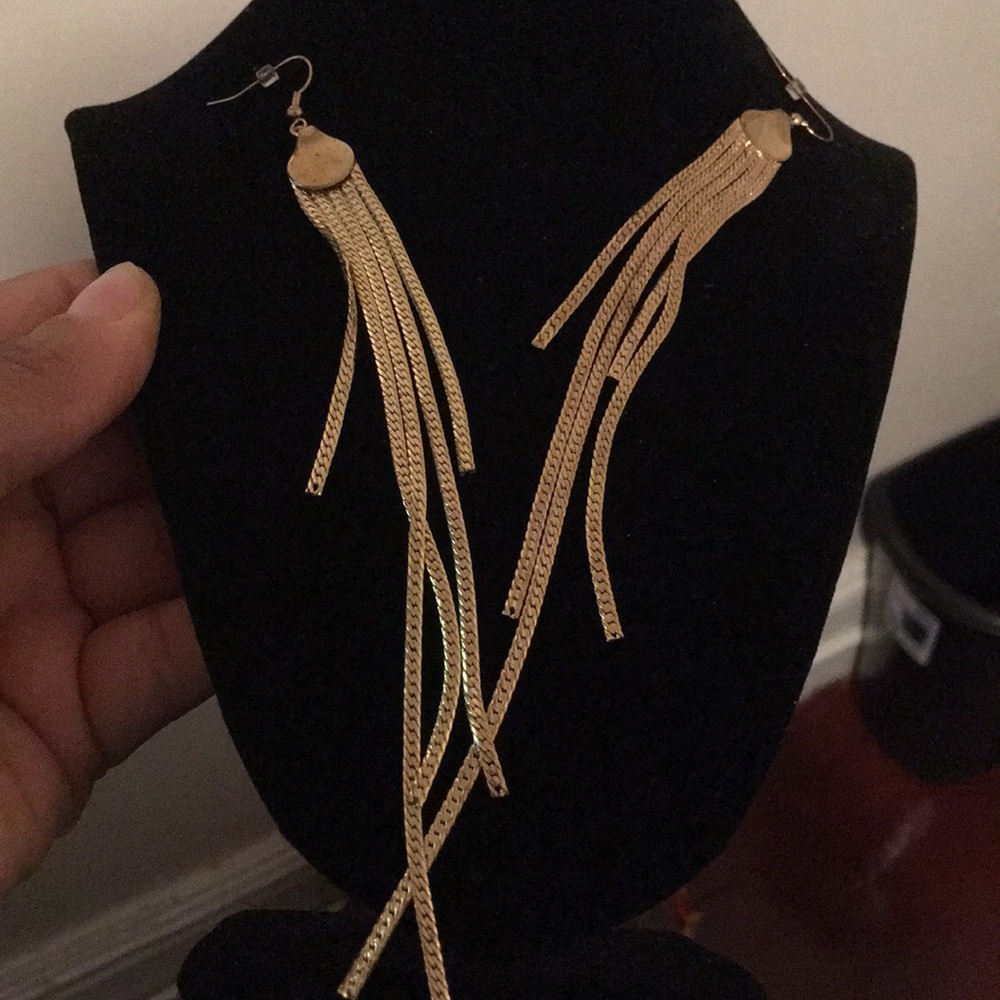 Costume Jewelry Herringbone Earrings